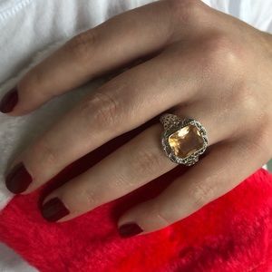 SALE* Sterling Silver 925 Citrine vintage ring